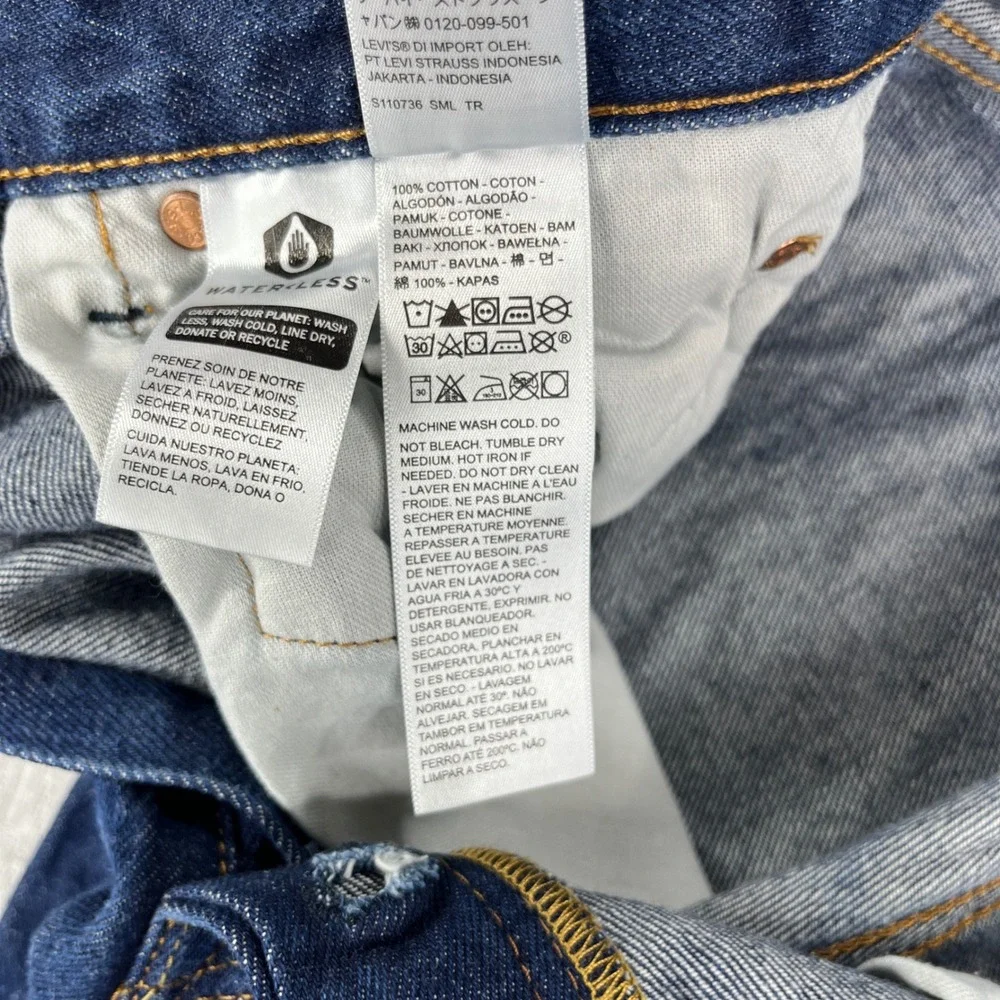 Levi's 501 Original Fit Jeans Men 34x30 fits 31x28 Blue Straight Leg Button Fly